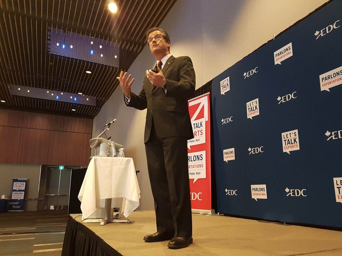 Peter Hall keynoting EDC Let's Talk Exports